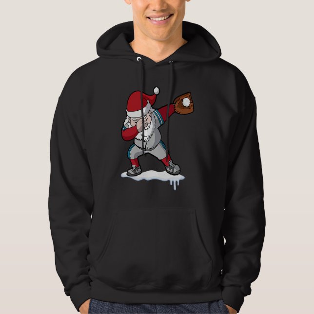 Veste À Capuche Christmas Baseball Santa Claus Quarterback Boys Ki (Devant)