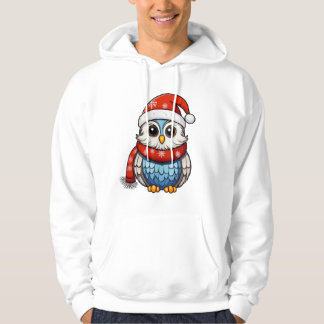 Veste À Capuche Christmas Owl – Festive Holiday Hoodie for Adults