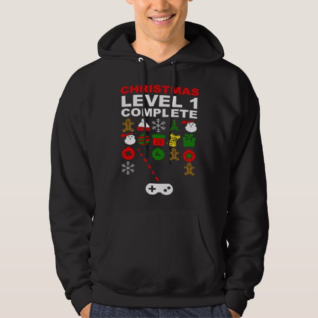 Veste À Capuche Christmas Video Gaming Decoration Invaders Gamer (Devant)