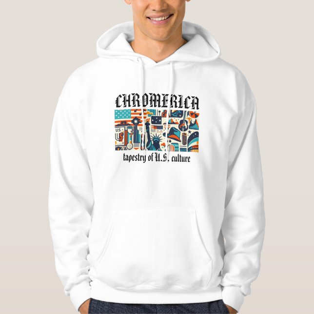 Veste À Capuche Chromerica - Tapisserie de la culture américaine g (Devant)