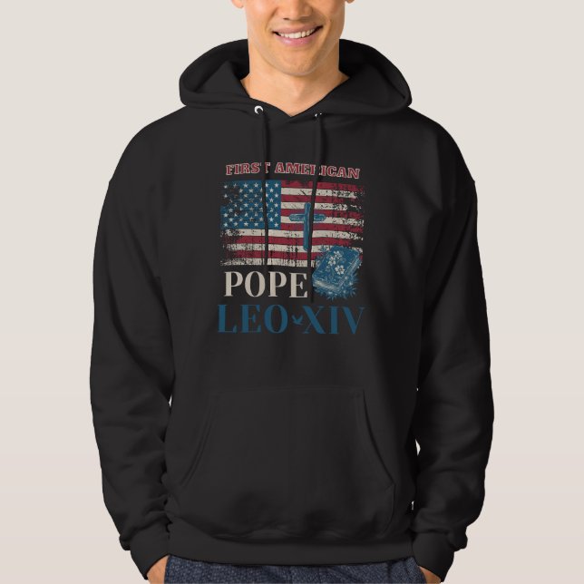 Veste À Capuche Citation de la première église catholique du pape  (Devant)