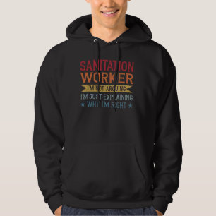 Veste À Capuche Citation de profession amusante Travailleur de l'a