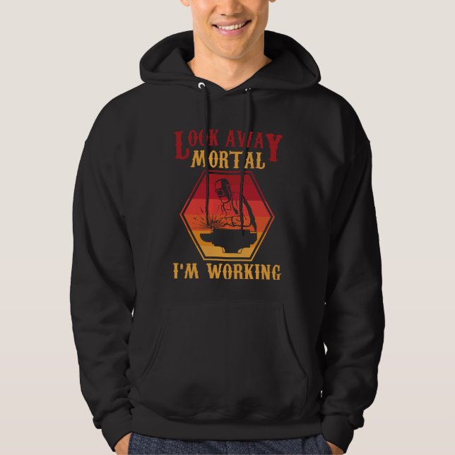 Veste À Capuche Citation de soudure héréditaire Humour employé de  (Devant)