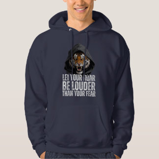Veste À Capuche Citation motivante de courage de tigre rugissant
