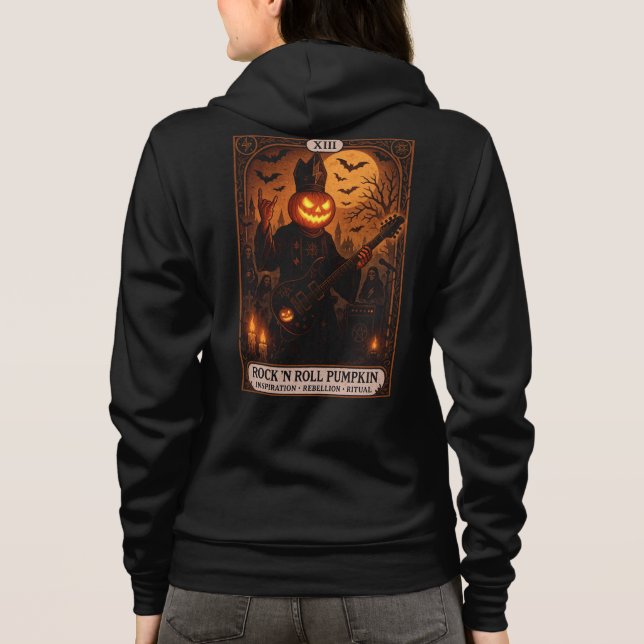 Veste À Capuche Citrouille de rouleaux Rock 'N Tarot Card Unisex S (Dos)