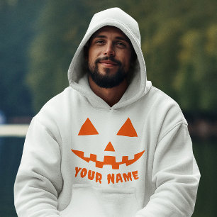 Veste À Capuche Citrouille orange personnalisée Halloween Votre no