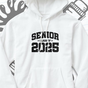 Veste À Capuche Classe de 2025 Lycée Graduation Senior 2025