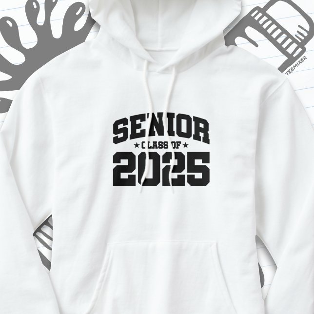 Veste À Capuche Classe de 2025 Lycée Graduation Senior 2025 (Créateur téléchargé)
