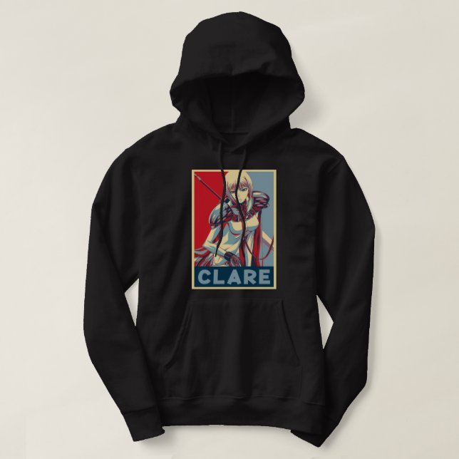 Veste À Capuche Claymore Caractère Anime CLARE Art Classic T Shirt (Design devant)