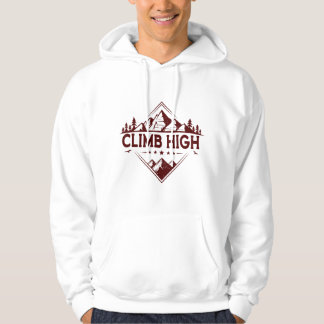 Veste À Capuche Climb High Mountain Hoodie – Hand-Drawn Geometric