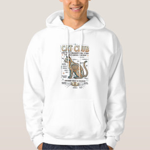 Veste À Capuche Club Chat Anatomie du Chat Diagramme Scientifique
