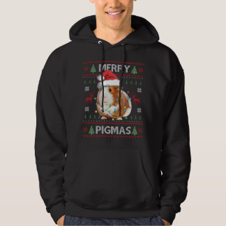 Veste À Capuche Cochon de Guinée laide pull de Noël Joyeux Pigmas