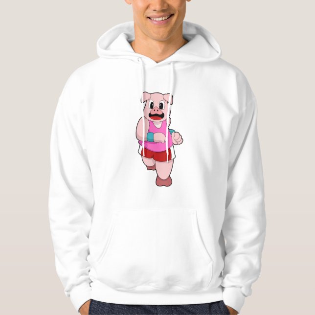 Veste À Capuche Cochon en cours d'exécution (Devant)