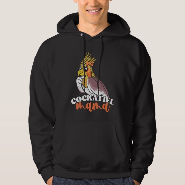 Veste À Capuche Cockatiel Mama Cute Bird Mom for Parrot Owners (Devant)