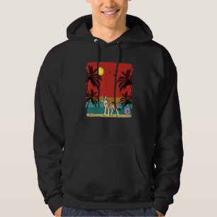 Veste À Capuche Cocotier de plage Retro Graphisme Coyote Été