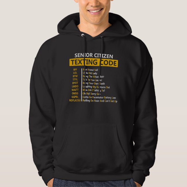 Veste À Capuche Code de SMS pour grand-père (Devant)
