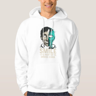 Veste À Capuche Code vestimentaire numérique Glitch Sourire