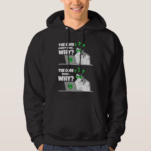 Veste À Capuche Coder Programmer Software Engineer  Idea IT Fan (Devant)