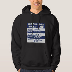 Veste À Capuche Codeur informatique à tarif horaire Funny Programm