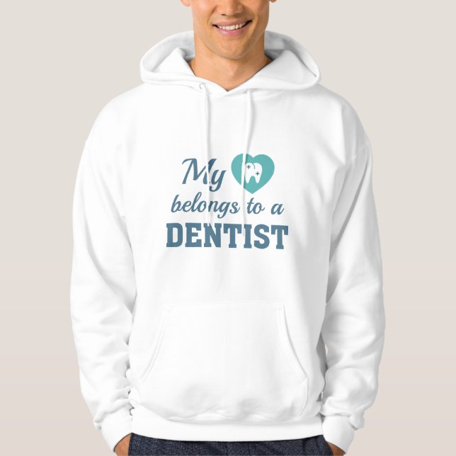 Veste À Capuche Coeur Appartient Dentiste (Devant)