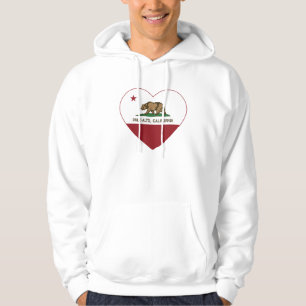 Veste À Capuche coeur de Palo Alto de drapeau de la Californie
