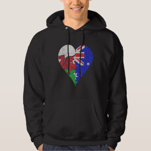 Veste À Capuche Coeur du drapeau australien gallois