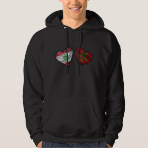 Veste À Capuche Coeur Libanais Marocain Et Drapeaux Nationaux