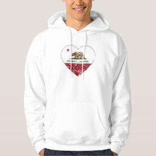 Veste À Capuche coeur primordial de drapeau de la Californie