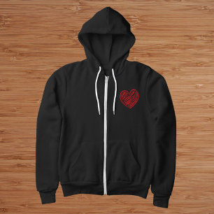 Veste À Capuche Coeur rouge
