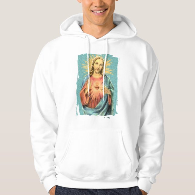 Veste À Capuche Coeur sacré de Jésus (Devant)