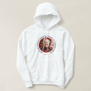 Veste À Capuche Coeurs rouges mignons Horloge Amour Grands-parents