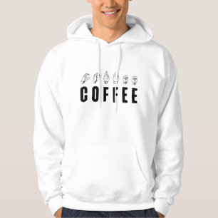 Veste À Capuche Coffee ASL American Sign Language