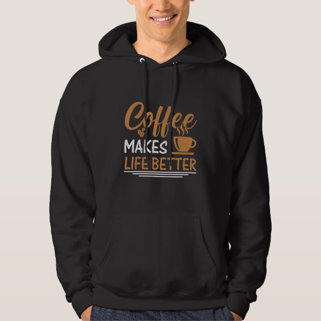 Veste À Capuche Coffee  for Coffee  and Baristas caffeine 1 (Devant)