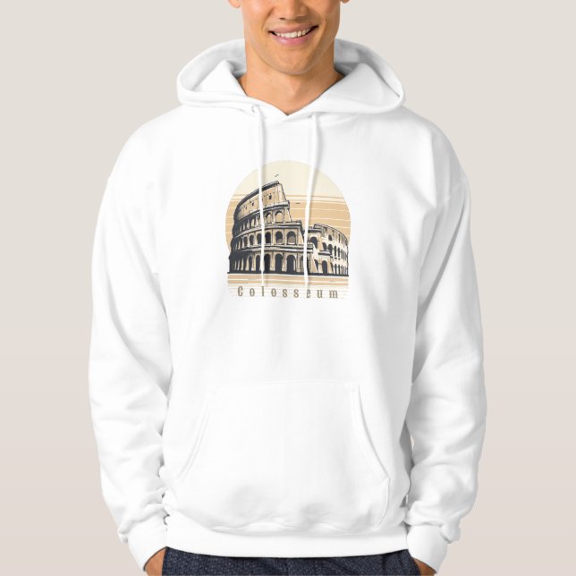 Veste À Capuche Colisée Rome Italie Europe (Devant)