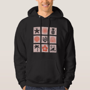 Veste À Capuche Collage des timbres de nature