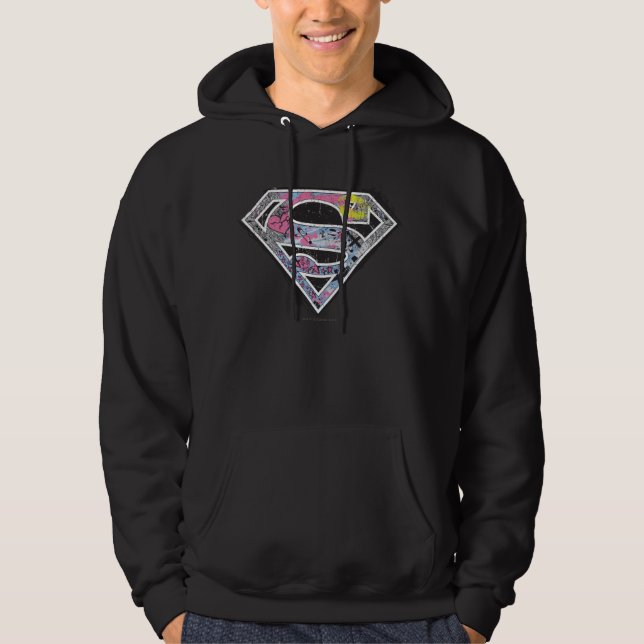 Veste À Capuche Collage du logo Supergirl (Devant)