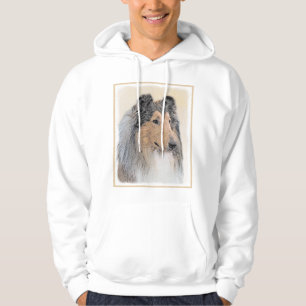 Veste À Capuche Collie (Rough) Peinture - Joli Art de Chien Origin