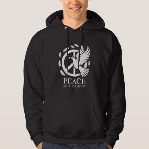 Veste À Capuche Colombe de la paix avec branche d'olive dans un T-