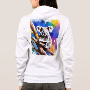 Veste À Capuche Coloré Koala Bear Aquarelle Splash,