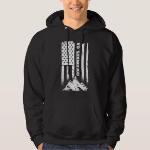 Veste À Capuche Columbus Ga Géorgie Américain Distressed Patriotiq