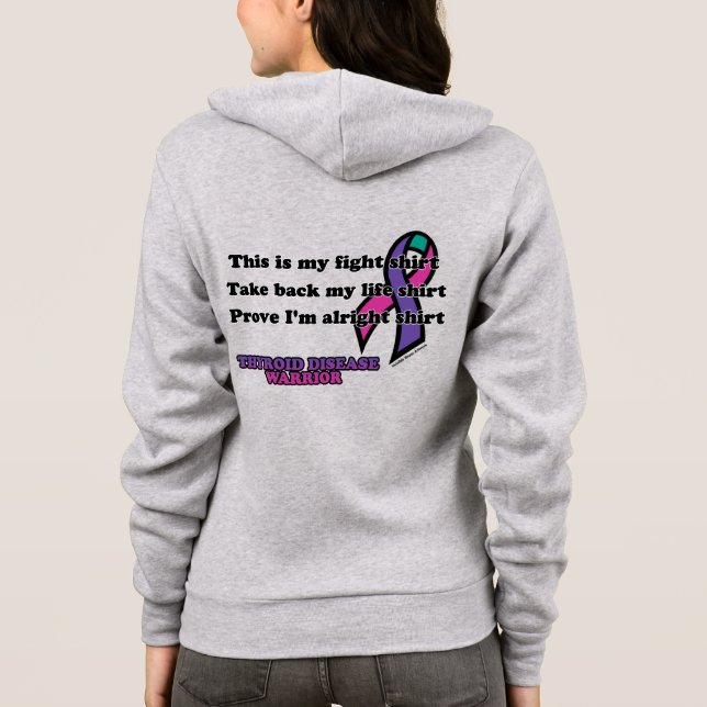 Veste À Capuche Combattre la chemise...La maladie de Thyroïde (Dos)