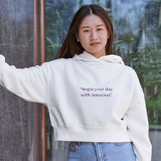 Veste À Capuche Commencez Votre Journée Avec Une Citation Minimale