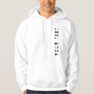 Veste À Capuche Conception à double face Votre texte Modèle Blanc 