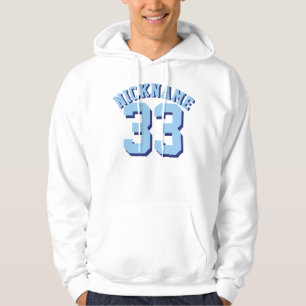 Veste À Capuche Conception blanche et bleue du Jersey de sports