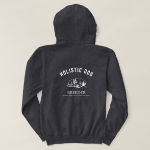 Veste À Capuche Conception blanche holistique de l'éleveur de chie