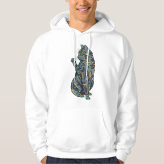 Veste À Capuche Conception de chat futuriste abstrait