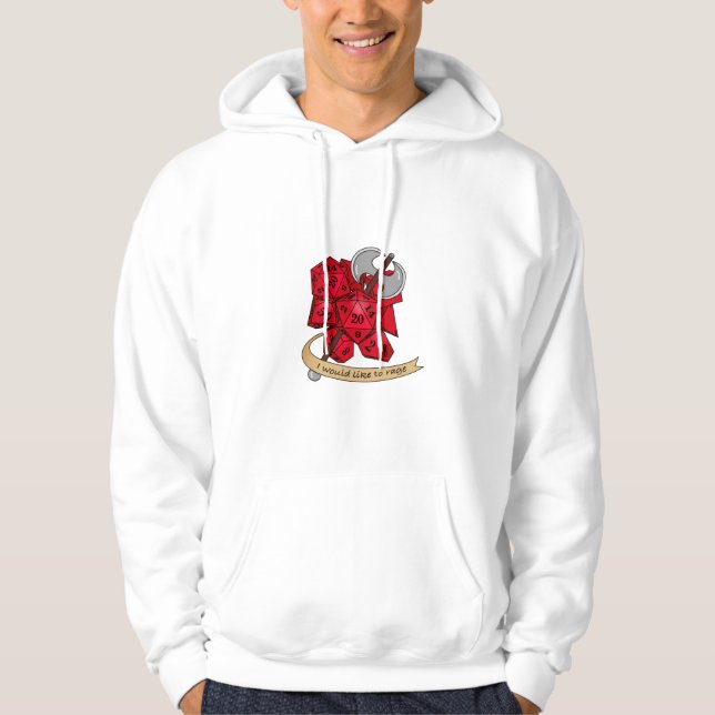Veste À Capuche Conception de dés barbares (Devant)