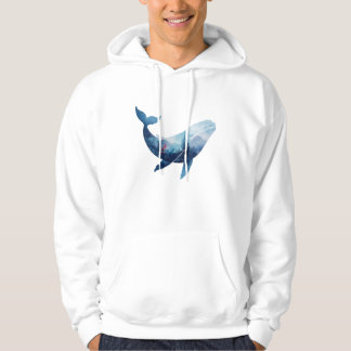 Veste À Capuche Conception de la vie marine de baleine élégante