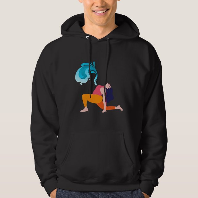 Veste À Capuche Conception de pots de yoga (Devant)