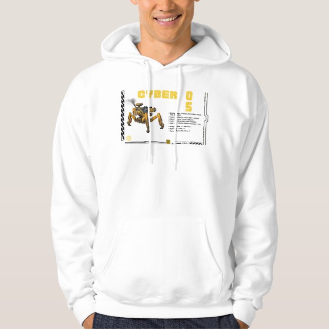 Veste À Capuche Conception de robots Cyber 05 Mech (Devant)